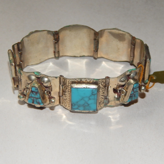 Vintage Mexican Turquoise look bracelet