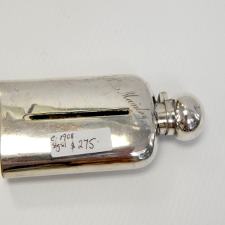 Sterling Silver 1908 Little Flask. Wilson and Gill London