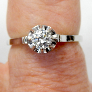 Stunning White Gold and Solitaire .40ct Diamond Ring. Valued $3,420