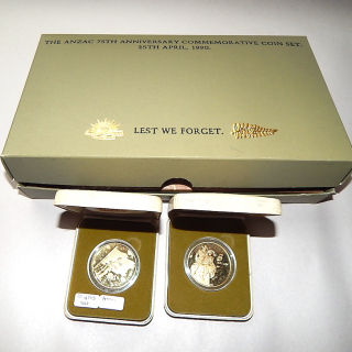 The ANZAC 75th Anniversary Coin set