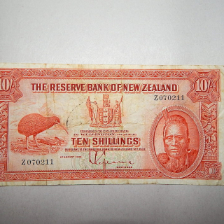 LEFEAUX 10 Shilling NZ Bank Note