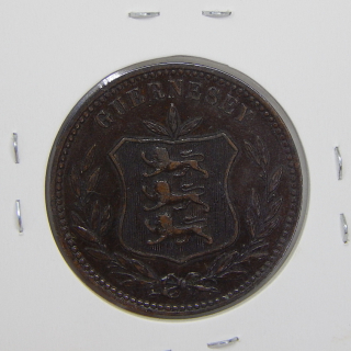 1911 8 Doubles GUERNESEY Coin