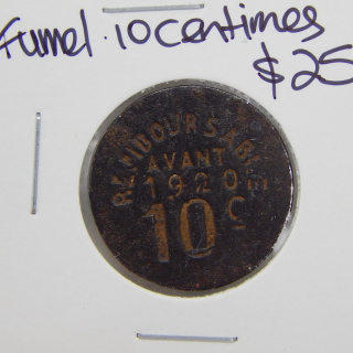 1917 1920 Fumel 10 Centimes coin