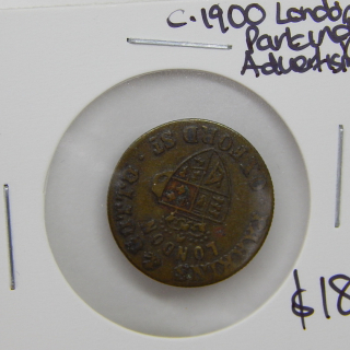 1900 London PARKINS AND GOTTO TOKEN