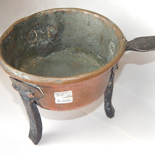 Antique Georgian Copper and Cast iron cooking Pot