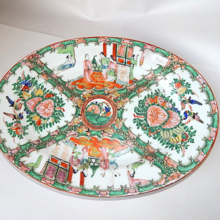 Canton Famille Rose Oval Dish
