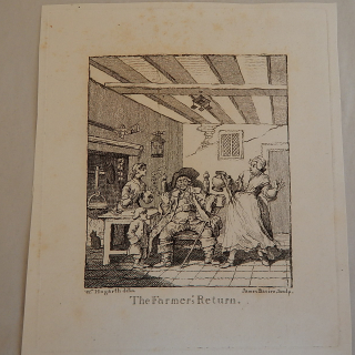 Hogarth Antique Print. The farmers return