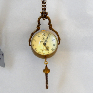 Reproduction Glass Ball Wind Up Pendant Watch