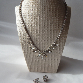 Vintage Crystal Necklace and Earring Set