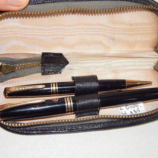 Onoto cased fountain pen and pencil set