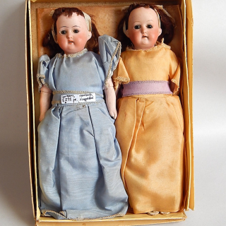 2 small Antique  Heubach Koppelsdorf dolls