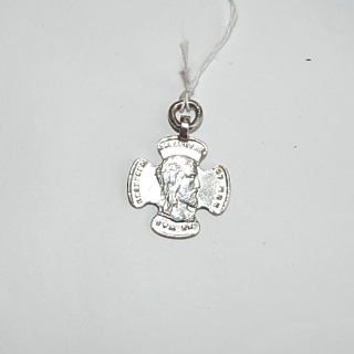 Vintage Silver Pendant with the Lords Prayer