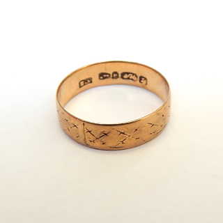 Antique Rose Gold 9ct Ring. Chester
