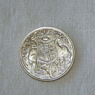 1966 High Grade Australian 50 cent coin