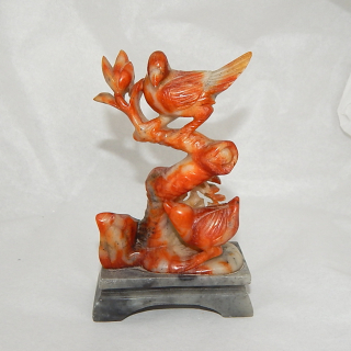 Soap Stone or Marble Asian decorative Birds and tree ornament