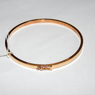 9ct Gold 3mm clasp bracelet. 6.3 grams