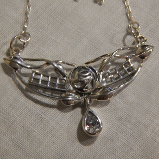 Art Nouveau Silver Necklace