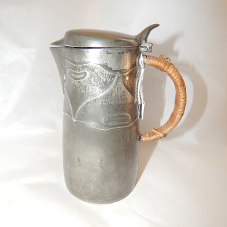 Liberty and Co Pewter Art Nouveau jug with lid.