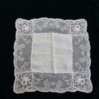 100 year old lace handkerchief