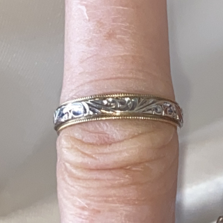 9ct yellow and white Gold ring