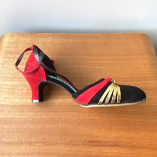 Art Deco inspired Dance Shoes with a hard sole . Size 38