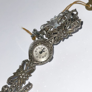 Sterling Silver and Marcasite Vintage wrist watch