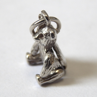 Sterling Silver Articulated Teddy Charm