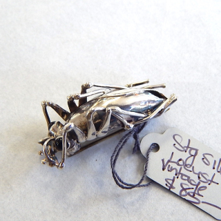 Sterling Silver Locust Brooch