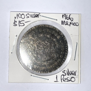 1966 1 PESO Mexican Silver coin