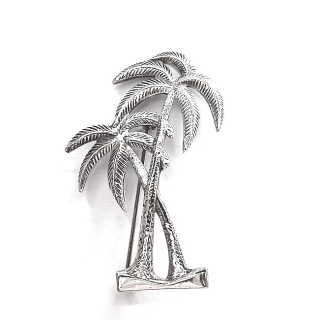 Sterling Silver Palm Tree Brooch