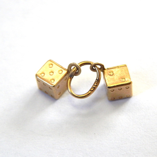 9ct Gold Pair of Dice Charm