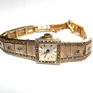 Sterling Silver, Marcasite and Opal Vintage wrist Watch