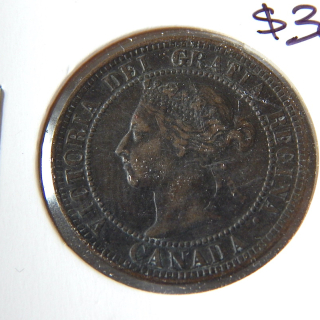 1896 Canada 1 cent coin
