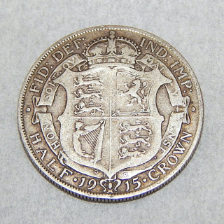 1915 British Half Crown .50 Silver