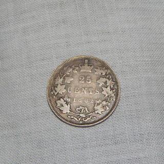 1882 CANADA RARE  25 cent Coin