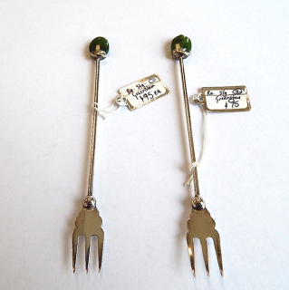 Sterling Silver Forks with New Zealand Greenstone
