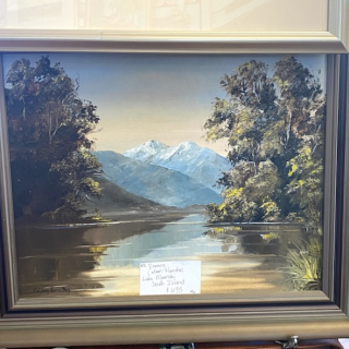 Colleen Hamilton Painting. Lake Moeraki, South Island NZ