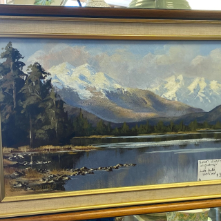 Susan Higginson Painting. Lake Lanthe West Coast NZ