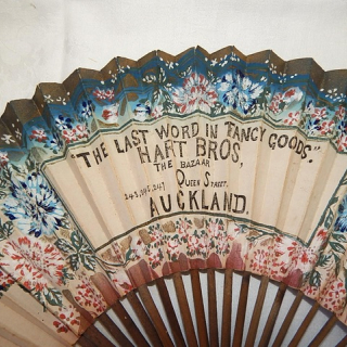 N.Z Advertising Vintage Fan. Hart Bros Auckland.