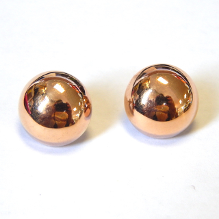 9ct Rose Gold Dome Earrings