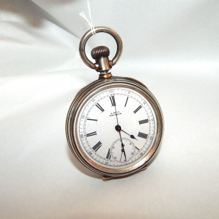 Waltham Chronograph Silver and Gold Pocket Watch