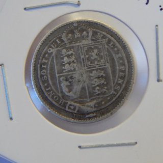 1888 British Silver Shilling