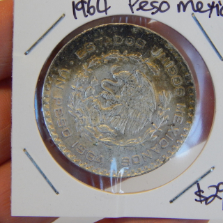 1964 Peso Mexico Coin