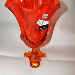 VIKING Art Glass Orange coloured Vase