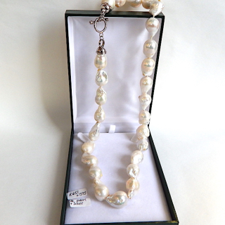 Stunning Natural Fresh Water Baroque Pearl Necklace