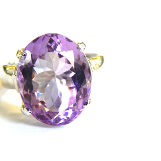 Stunning Sterling Silver Amethyst Cocktail Ring