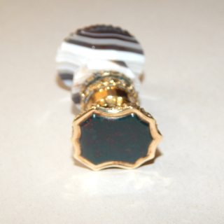 Victorian Agate, Bloodstone and Gold seal