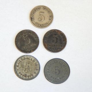 5 Pfennig German Coins