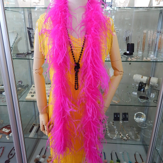 Bright Pink Ostrich Feather Boa