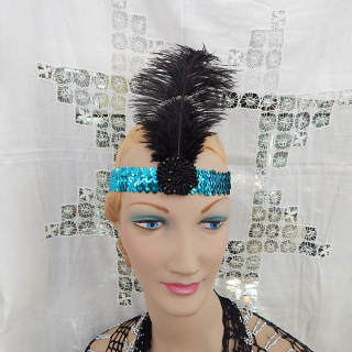 Art Deco sequined stretch headband
